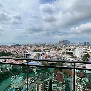 Theshore Riverview Residences 3br/7pax/wi-fi/seavw Malacca